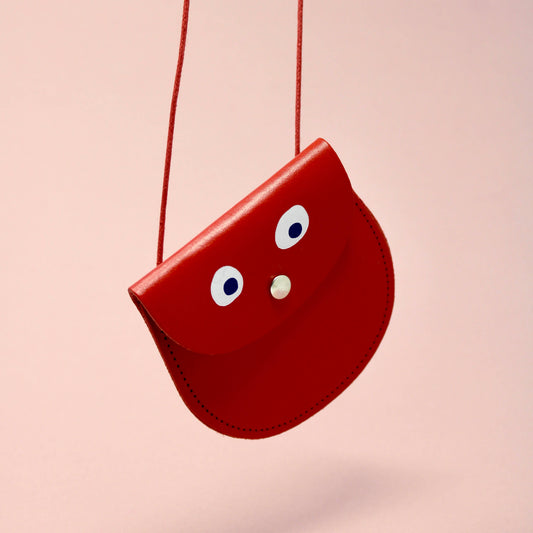 Googly Eye String Purse: Red