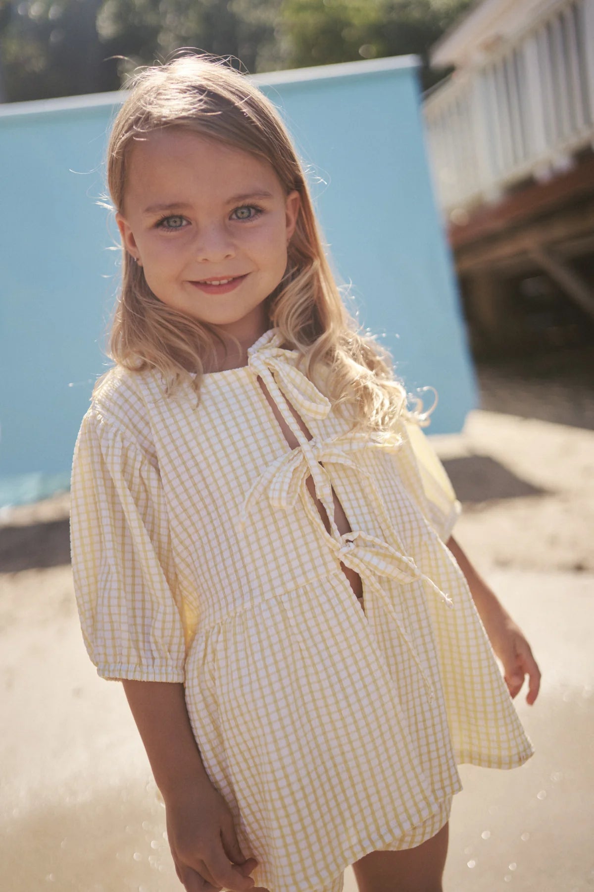 The Cami blouse - lemon gingham