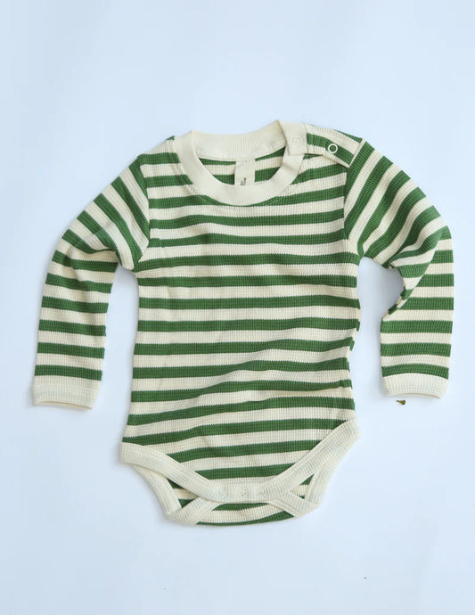 Forest stripe baby onsie