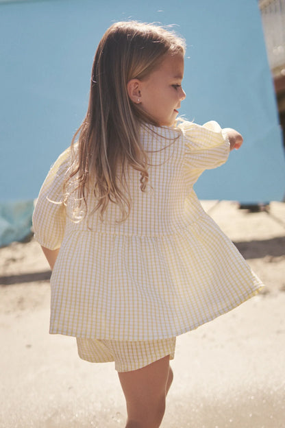 The Cami blouse - lemon gingham