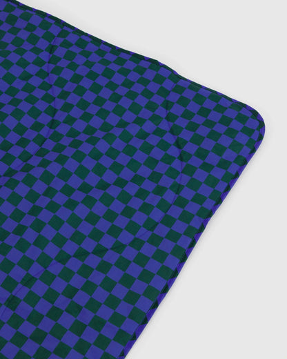 Picnic blanket - iris green checks