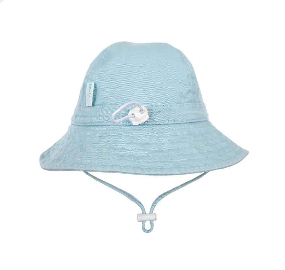 Blue Wide Brim Infant Hat