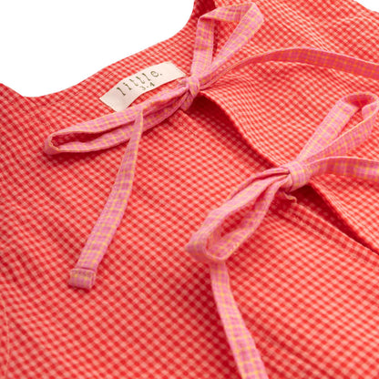 The Polly Pocket Blouse - Cherry Gingham