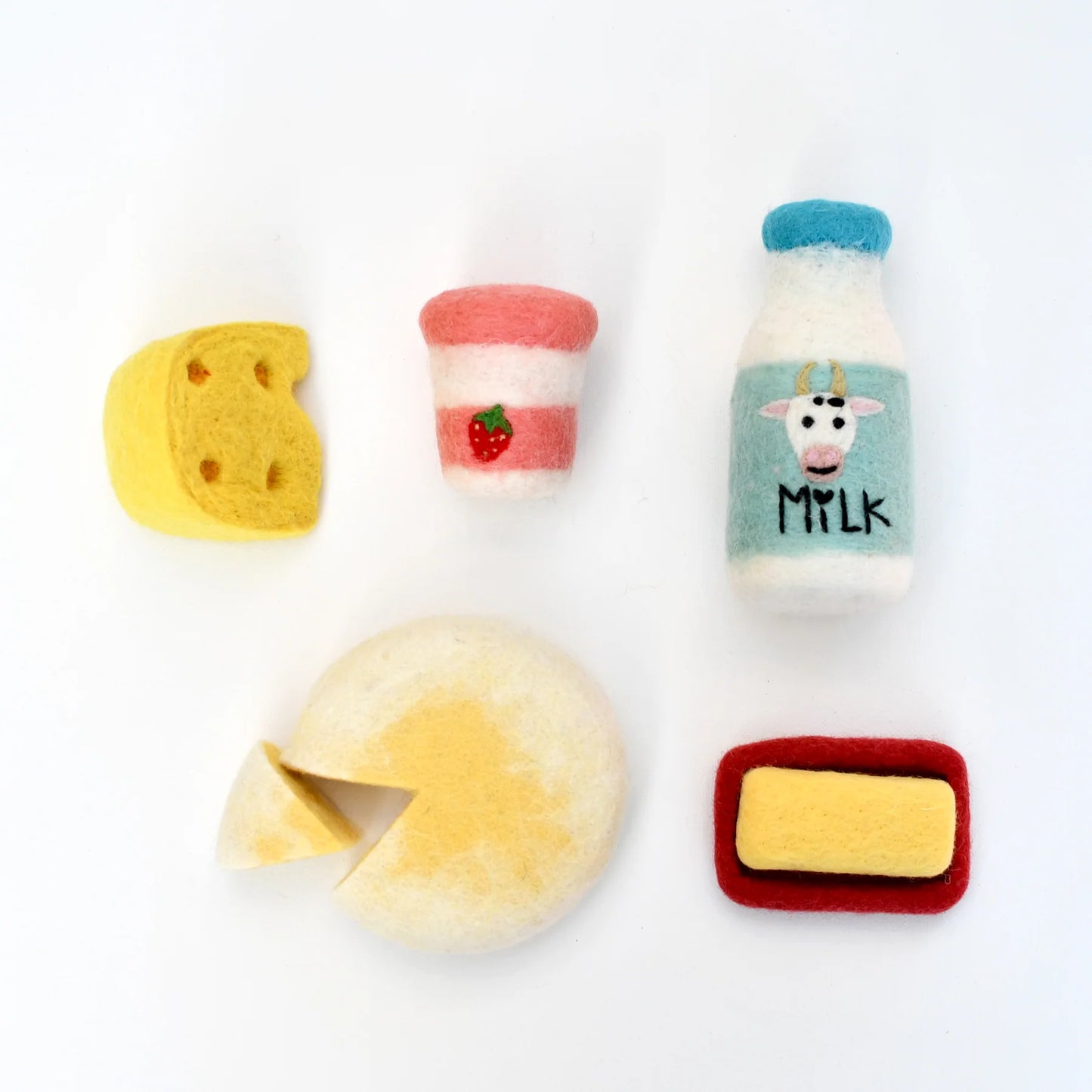 Felt Dairy Food Groups Play Bag