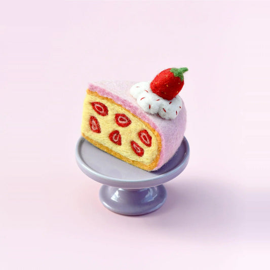 Felt Strawberry Torte Slice