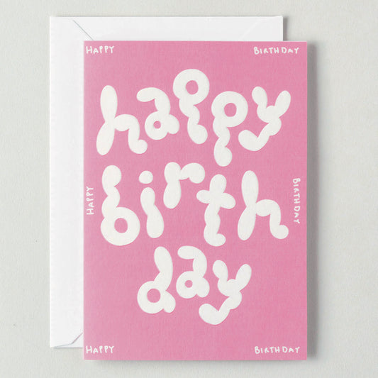 Happy Birthday Embossed Card