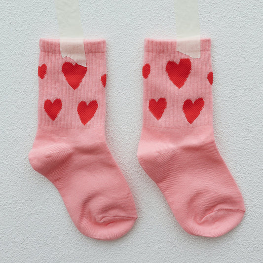 Pink Heart Socks