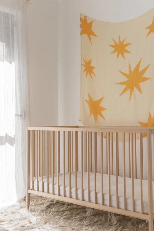 bamboo swaddle - sunburst stars