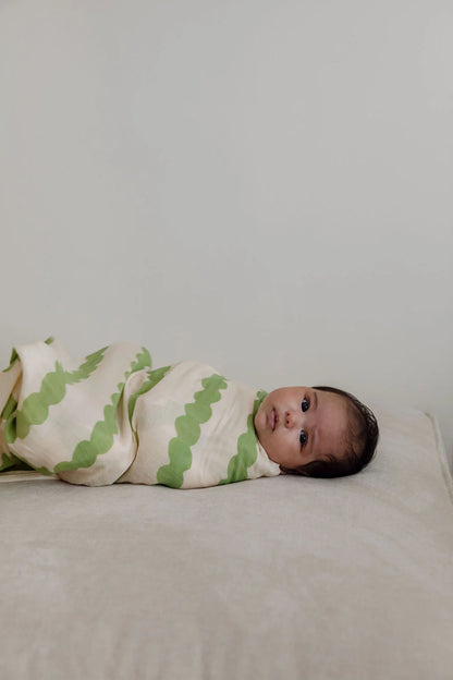 bamboo swaddle - edamame