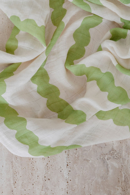 bamboo swaddle - edamame