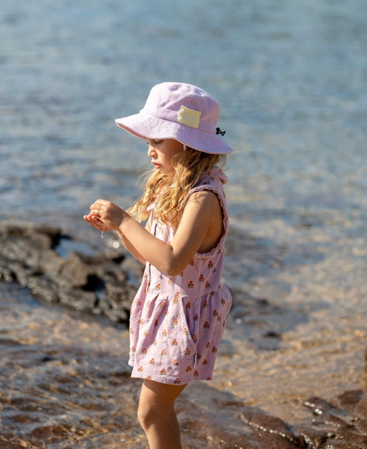 Terry towelling bucket hat - lavender