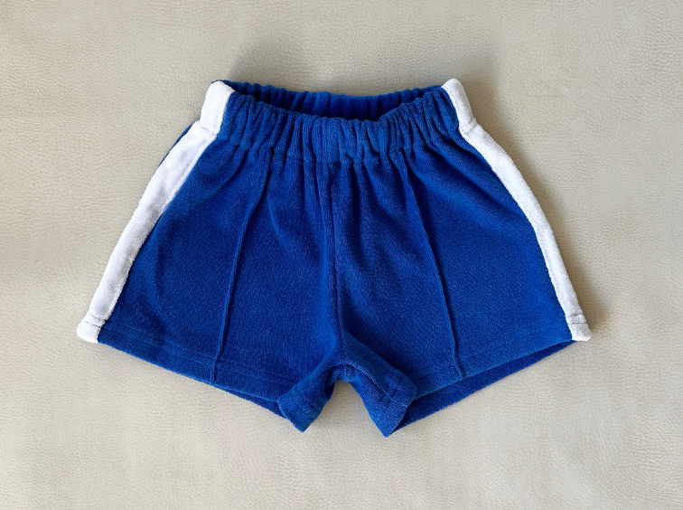 atlas cotton terry towelling - royal blue