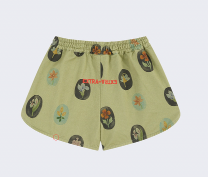 anti floral utility shorts