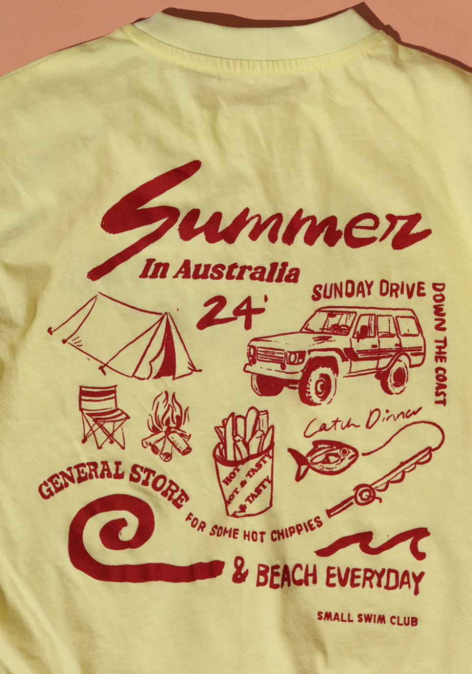 Summer in Australia tee - lemon