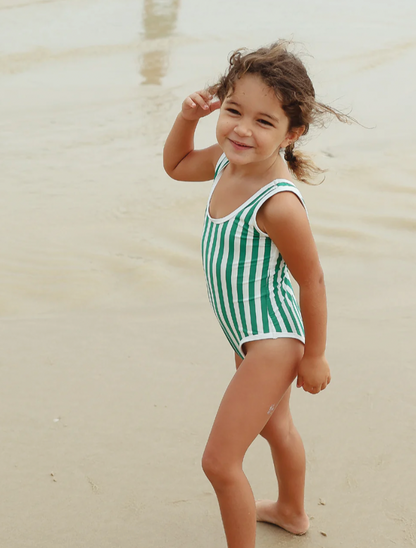 Striped swimsuit | green