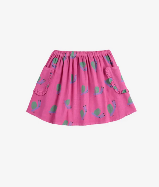 Funny snail all over woven skirt