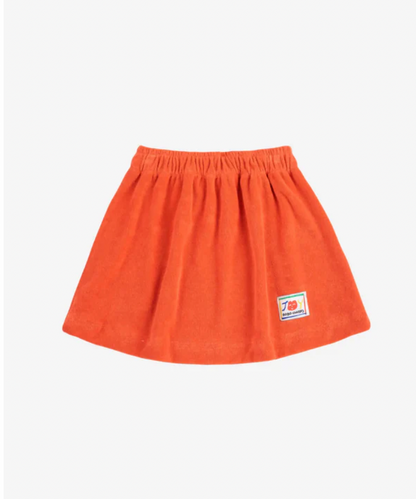 Smiling terry cloth skirt | red