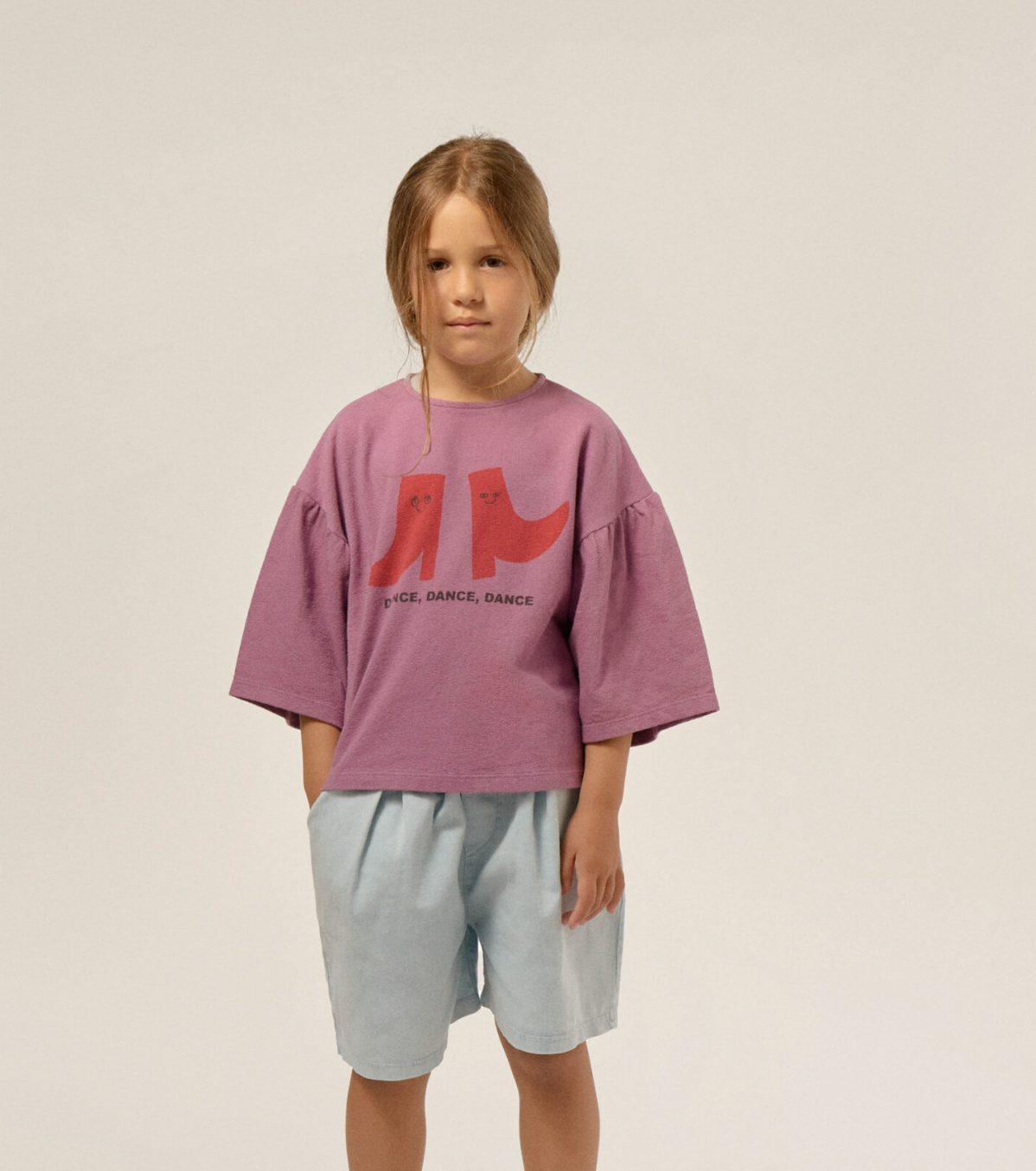 Happy boots purple t-shirt | kids