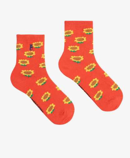 Sunflowers all over short socks | kids