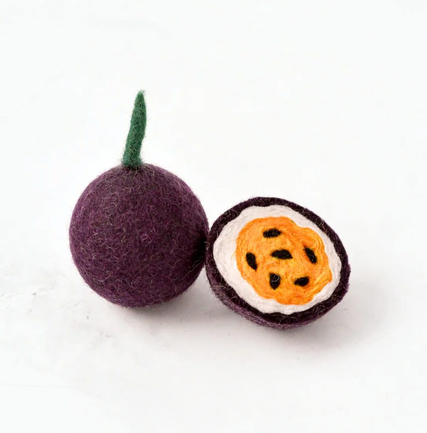 felt passion fruit (set of 2)