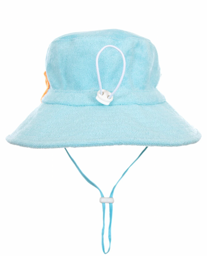 Terry towelling bucket hat - light blue