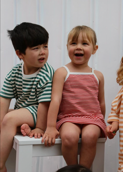 Striped Dress - Red