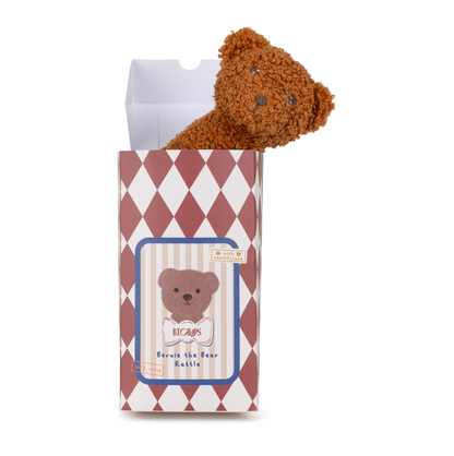 Bernie the bear rattle - in box - 12cm