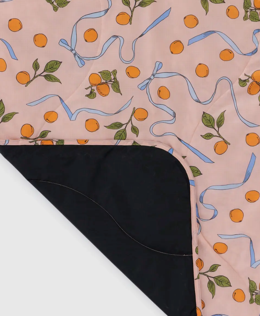 Picnic blanket | apricots and ribbons