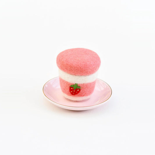 Felt Strawberry Yoghurt