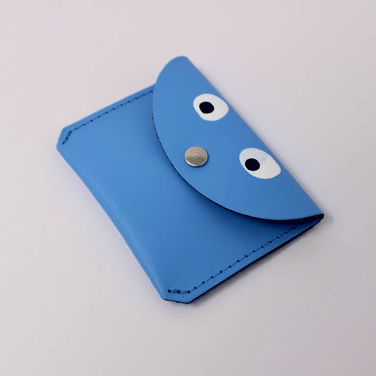 Googly Eye Mini Money Coin Purse: Cornflower