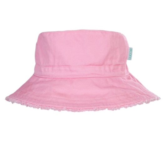 frayed bucket hat - strawberry